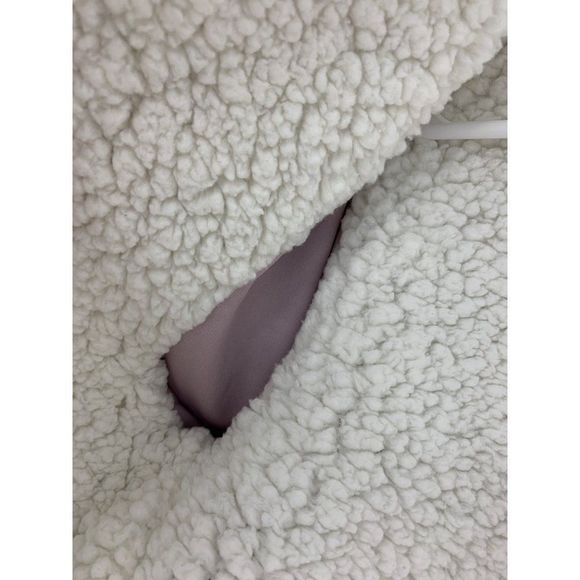 FASHION NOVA Pink Blush Sherpa Teddy zip up jacket size Medium GUC 3727 Lined - Picture 6 of 7